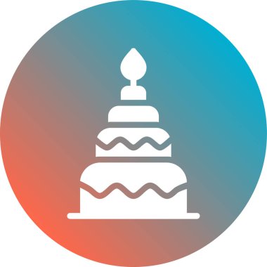 Kolayca düzenleyebilen ya da düzenleyebilen kek vektörü simgesi