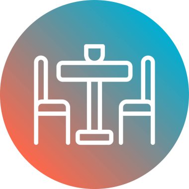 Sandalye Simgesi, vektör illüstrasyonu