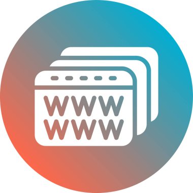 tarayıcı web düz biçim vektör simgesi