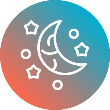 Ay simgesinin vektör illüstrasyonu