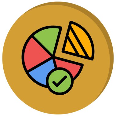 Pasta simgesi ve vektör illüstrasyonlu grafik