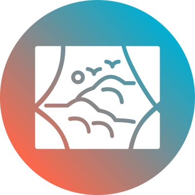 Yüzme havuzunun gölgeli uzun bir çizgi simgesi.