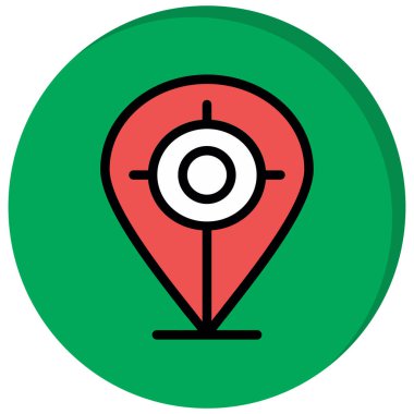 konum haritası pin simgesi - taslak biçimi