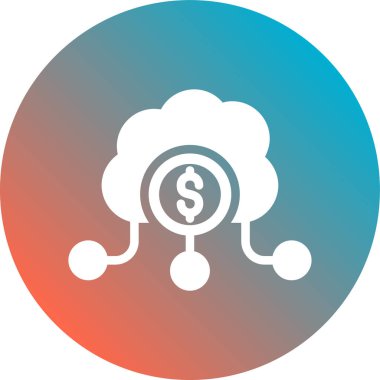 Bulut hesaplama konsepti simgesinin vektör illüstrasyonu