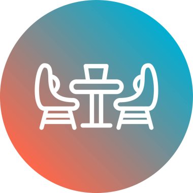 Bir sandalye simgesinin vektör illüstrasyonu