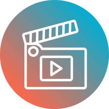 Sinema simgesinin vektör illüstrasyonu