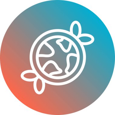 Bir dünya simgesinin vektör illüstrasyonu