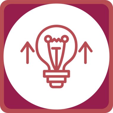 Ampul. Web simgesi basit tasarım