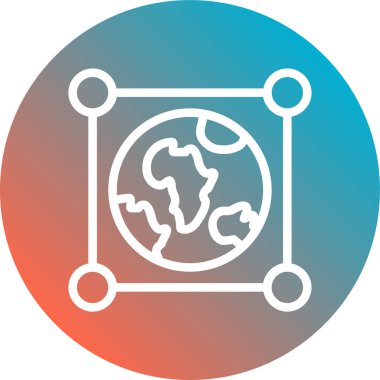 küresel ağ. Basit resimleme