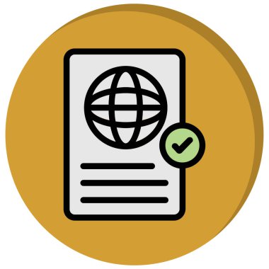 iş belge simge vektör çizim