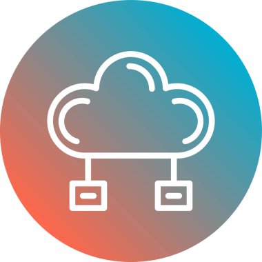 Bulut simgesi vektör illüstrasyonu