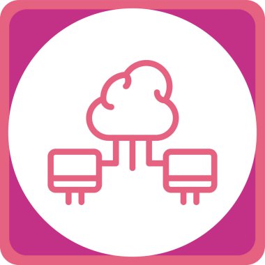 Moda tarzında izole edilmiş bir bulut simgesi