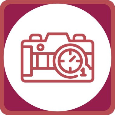 Kamera. Web simgesi basit illüstrasyon