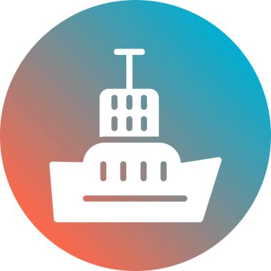 Gemi simgesi vektör illüstrasyonu