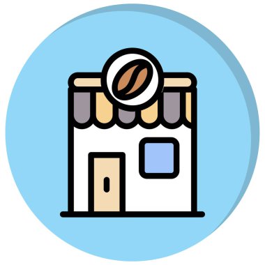 Dükkan. Web simgesi basit illüstrasyon