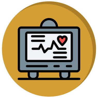 Kalp monitörü. Basit resimleme