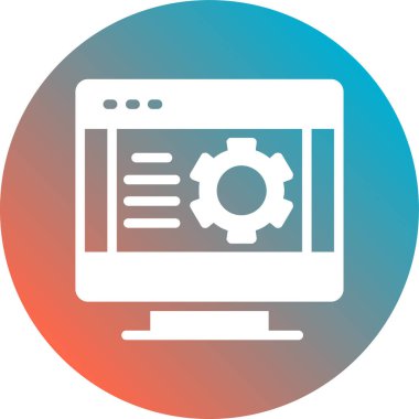 dizüstü bilgisayar düz simgesi, vektör illüstrasyonu