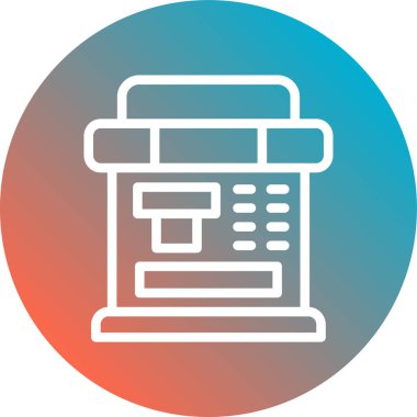 Bilet Makinesi Satırı Gradyan Arkaplanı