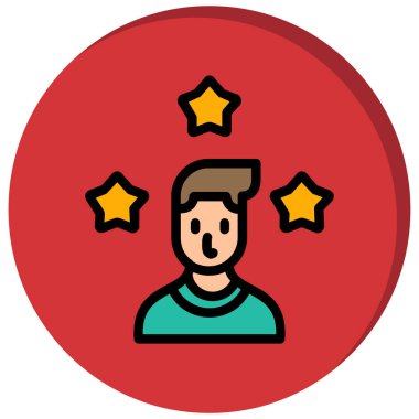 Man avatar simgesi vektör illüstrasyonu