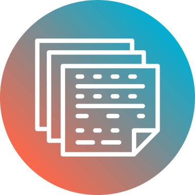 Belge. Web simgesi basit illüstrasyon