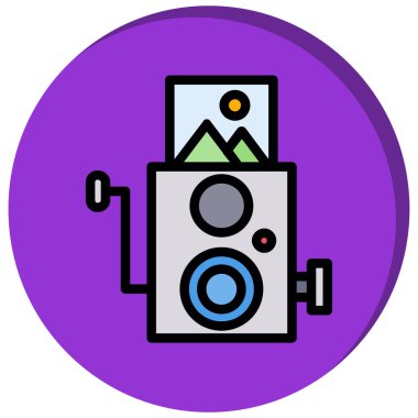 Kamera. Web simgesi basit illüstrasyon