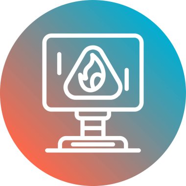 Bilgisayar simgesinin vektör illüstrasyonu