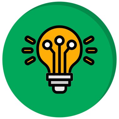 Soyut arkaplanda ampul simgesi izole edildi