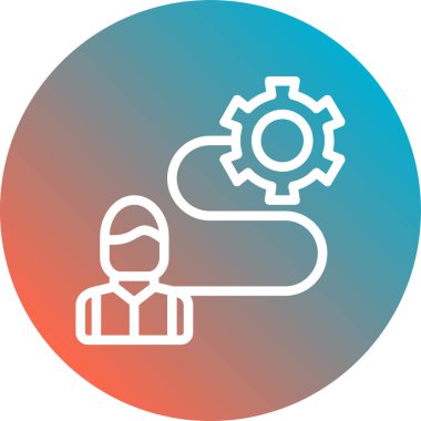 İş adamı. Basit illüstrasyon