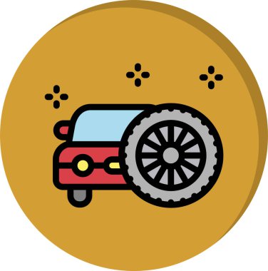 Araba modern simgesinin vektör illüstrasyonu