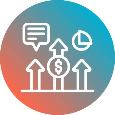 İş simgesi finans simgesinin vektör illüstrasyonu