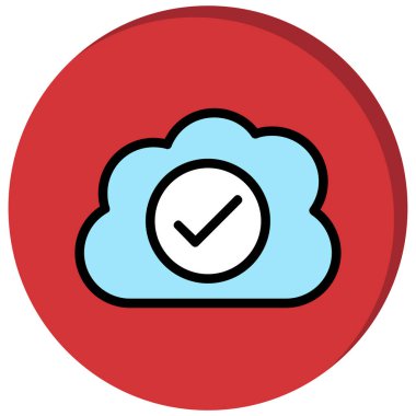 Bulut. Web simgesi basit illüstrasyon