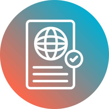 iş belge simge vektör çizim