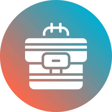 sırt çantası simgesi vektör illüstrasyonu