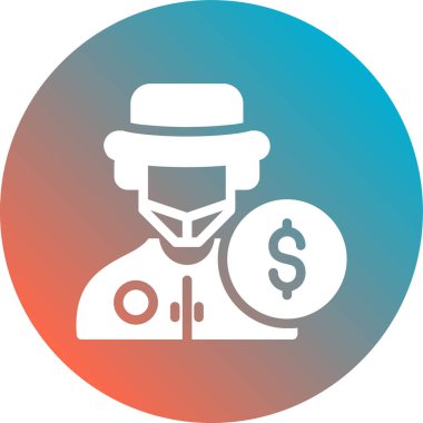 Para çantası simgesinin vektör illüstrasyonu