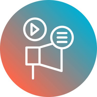 Eşsiz haber vektör çizgisi simgesi