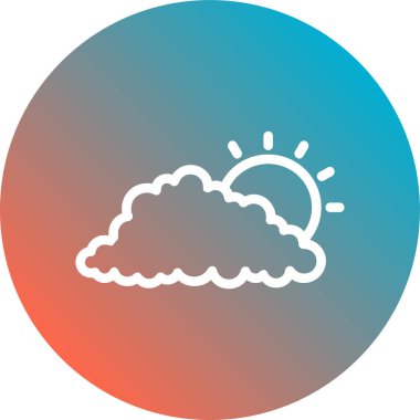 Bulut simgesi vektör illüstrasyonu