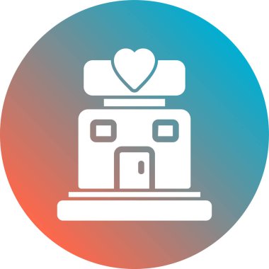 Kalp ikonu vektör illüstrasyonu