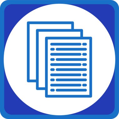 Belge. Web simgesi basit illüstrasyon