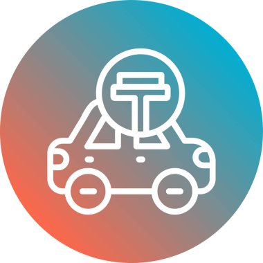 Araba simgesinin vektör illüstrasyonu