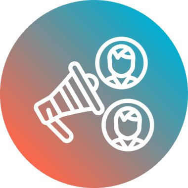 Megafon ikonu vektör illüstrasyonu