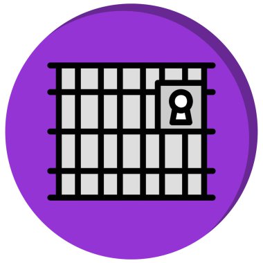 Hapishane. Web simgesi basit illüstrasyon