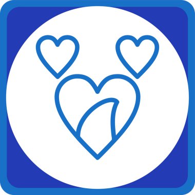 Sevgi kalpleri vektör simgesi