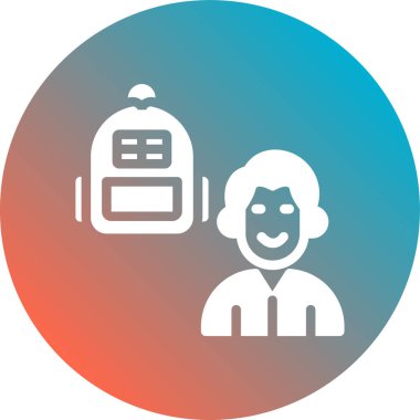 Bir torba simgesinin vektör illüstrasyonu