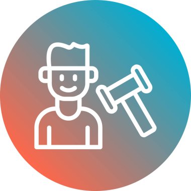 Adamım. Web simgesi basit illüstrasyon