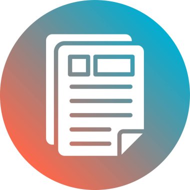 gazete vektör simgesi modern basit illüstrasyon