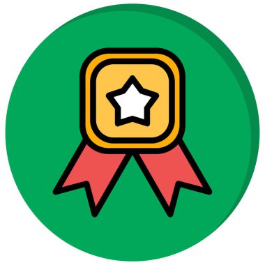 Ödül ikonu vektörü. Taslak ödül tabelası. izole edilmiş sınır sembolü çizimi