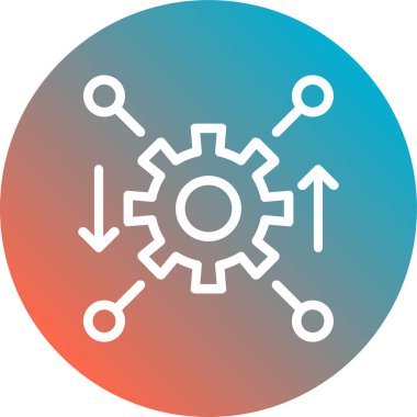 Dişliler. Web simgesi basit illüstrasyon