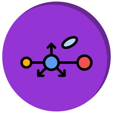 Molekül vektör simgesi, basit tasarım illüstrasyonu