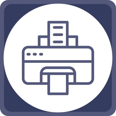 Yazıcı. Web simgesi basit illüstrasyon