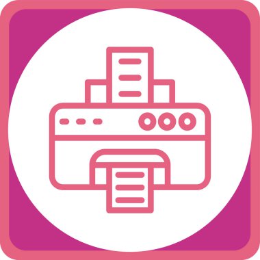 Yazıcı. Web simgesi basit illüstrasyon